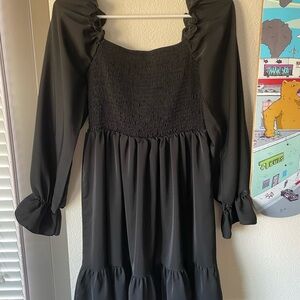 BLACK DRESS/ OFF THE SHOULDER MIDI